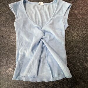 Cotton On Sky Blue Knotted Tank Top